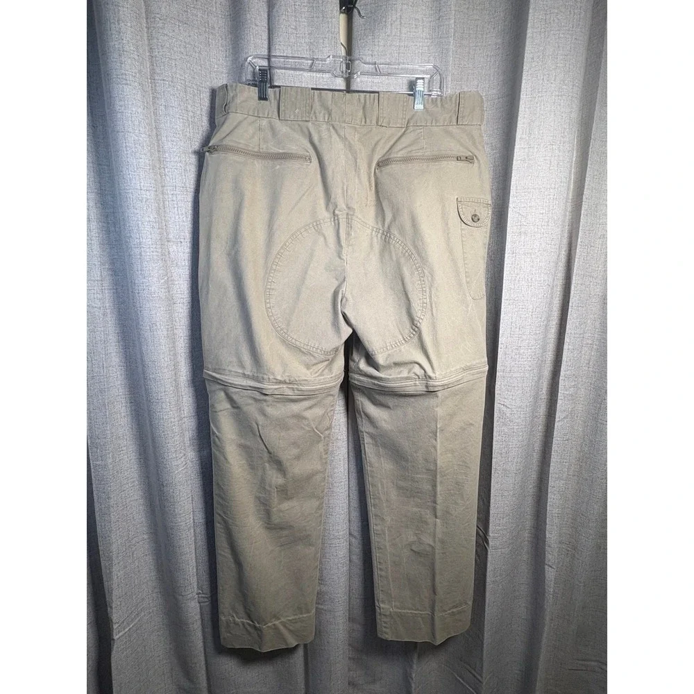Banana Republic Mens Tan Zip Off Convertible Safari Cargo Pants 38x30 Vintage